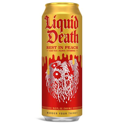 Liquid Death 700277-XCP12 Grim Leafer Sweet Iced Tea, 19.2 oz. - pack of 12