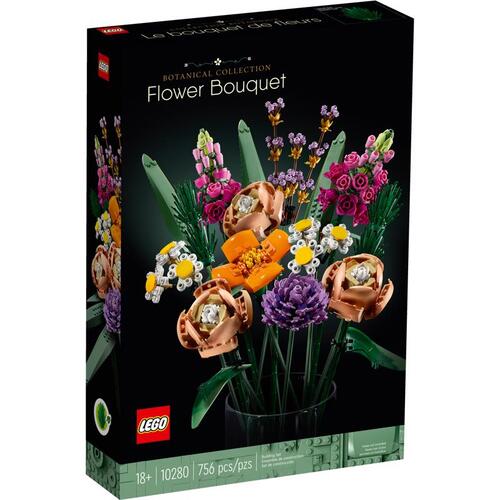 Lego 10280 Building Kit Flower Bouquet ABS Plastic Multicolored 756 pc Multicolored