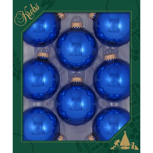 CHRISTMAS BY KREBS CBK70057 Ornament Cap Blue s Gold Victoria Blue/Gold