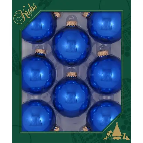 Ornament Cap Blue s Gold Victoria Blue/Gold - pack of 12