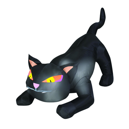 Inflatable Airblown 4 ft. LED Prelit Black Cat Black