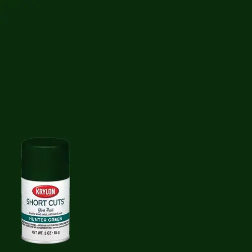 Spray Paint Short Cuts Gloss Hunter Green 3 oz Hunter Green