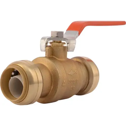 Ball Valve, 1 x 1 in Connection, Slip, 200 psi Pressure, Manual Actuator, Brass Body Chrome