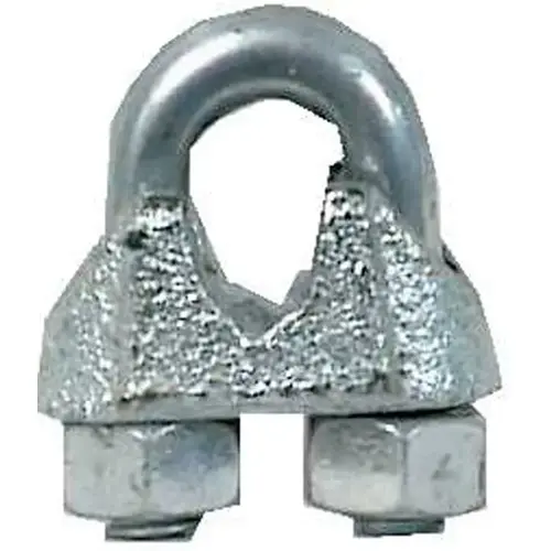 Wire Rope Clip, Galvanized Finish, Bulk, 0.25-In. - pack of 10