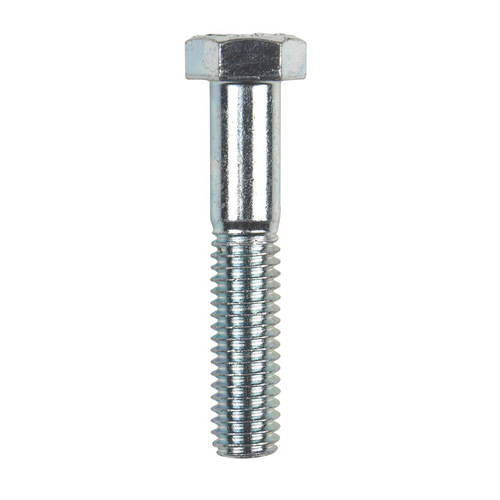 Hex Bolt 3/8" D X 2" L Zinc Plated Steel Zinc Plated