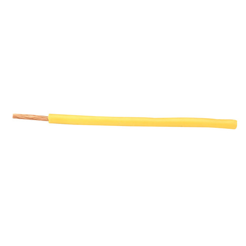 Primary Wire, 10 AWG Wire, 1-Conductor, 60 VDC, Copper Conductor, Yellow Sheath, 100 ft L
