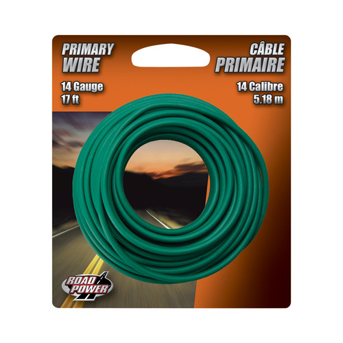 Primary Wire 17 ft. 14 Ga. Green Green