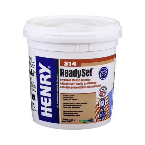HENRY 12256 Premixed Mastic Adhesive 314 Ready Set High Strength Paste 1 pk Off White Off-White