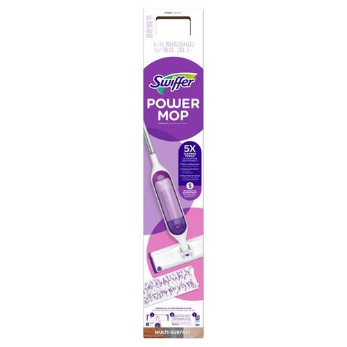 Spray Mop Kit Power Mop 14.5" W Dry/Wet Purple/White