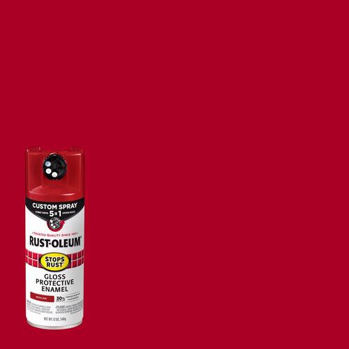 Spray Paint Stops Rust Custom Spray 5-in-1 Gloss Regal Red 12 oz Regal Red