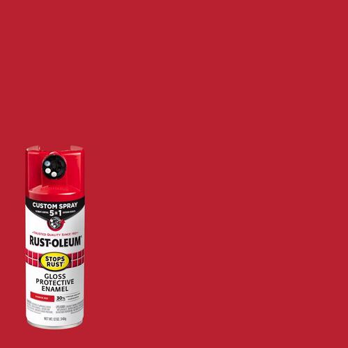 Spray Paint Stops Rust Custom Spray 5-in-1 Gloss Sunrise Red 12 oz Sunrise Red