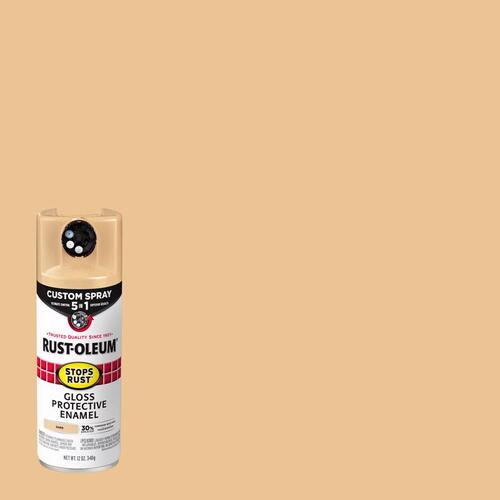 Spray Paint Stops Rust Custom Spray 5-in-1 Gloss Sand 12 oz Sand