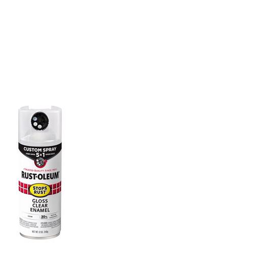 Spray Paint Stops Rust Custom Spray 5-in-1 Gloss Clear 12 oz Clear