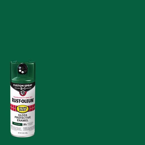 Spray Paint Stops Rust Custom Spray 5-in-1 Gloss Hunter Green 12 oz Hunter Green