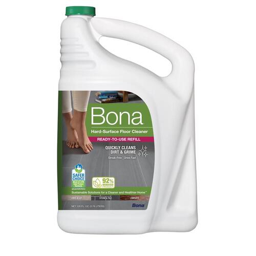 Bona WM700018172 Hard-Surface Floor Cleaner Refill, 128 oz Bottle, Liquid, Mild, Green