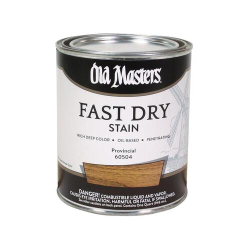 Old Masters 60504 Fast Dry Wood Stain Semi-Transparent Provincial Oil-Based Alkyd 1 qt Provincial