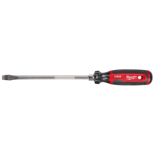 Screwdriver 3/8" Slotted Made in USA Black/Red