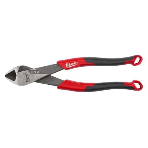 8 In. Comfort Grip Diagonal Cutting Pliers (USA) Red