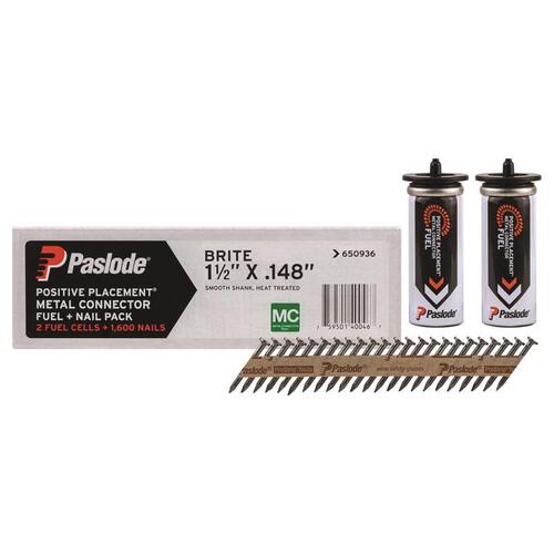 Paslode 650936 Fuel and Nail Kit ProStrip 1-1/2" Paper Strip Brite 30 deg Brite