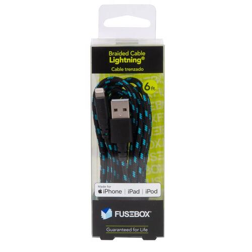 FuseBox 131 0223 FB2 Cable Lightning to USB-C 6 ft. Black Black
