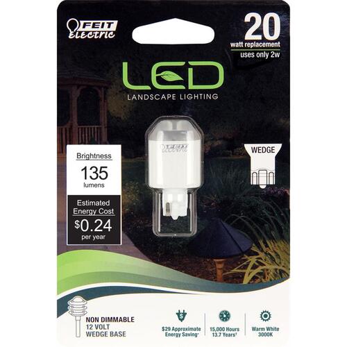 LED Bulb, Specialty, Mini-Tube Lamp, 20 W Equivalent, T5 Lamp Base, Warm White Light - pack of 6