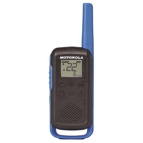 Motorola Solutions T270 Two-Way Radio Talkabout GMRS Recreational UHF 25 mi. Black/Blue