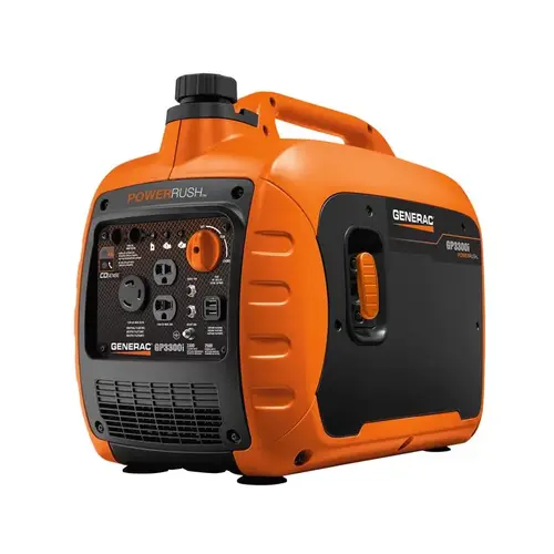 Portable Generator PowerRush 3300 W 120 V Gasoline Portable Inverter Black/Orange