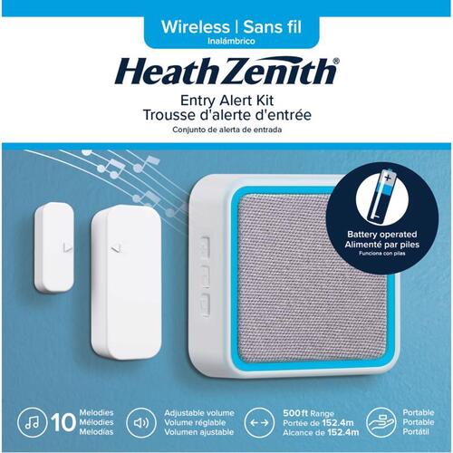 Heath Zenith 18000173 Entrance Alert Gray/White Plastic Wireless Gray/White