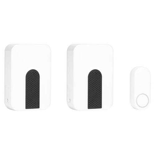 Doorbell Kit Black/White Plastic Wireless Black/White