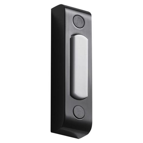 Heath Zenith 18000216 Pushbutton Doorbell Black Metal/Plastic Wired Black