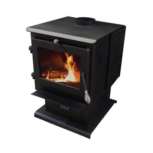 Cleveland Iron Works F500110 Stove EPA Certified 2500 sq ft Pedestal Wood Burning