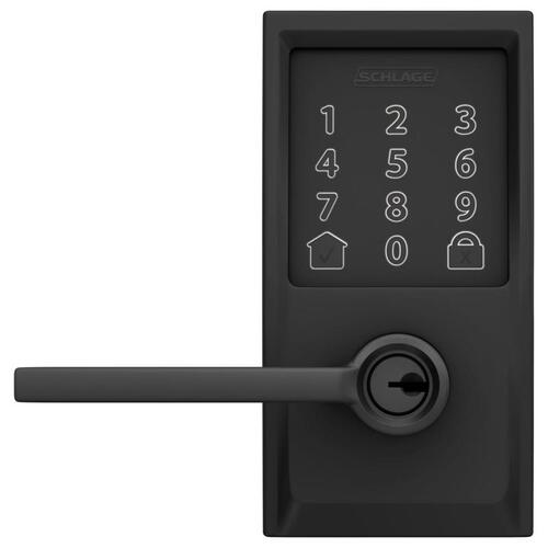 Schlage Lock Company FE789CEN622LAT WiFi Deadbolt with Latitude Lever Encode Matte Black Metal Matte Black
