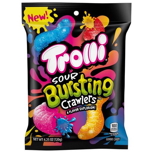 Gummi Candy Sour Brusting Crawlers Assortment 4.25 oz - pack of 12