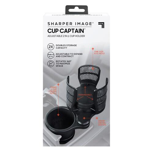 Cup Captain Adjustable 2 in 1 Cup Holder, As Seen On TV