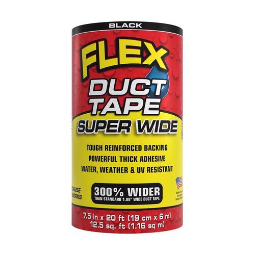 Duct Tape Flex Super Wide 7.5" W X 20 ft. L Black Black