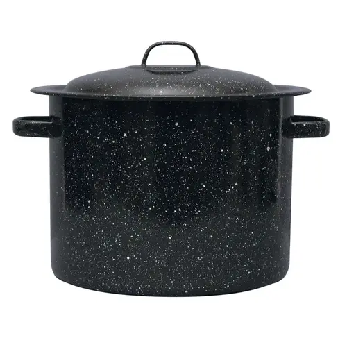 Granite Ware 305699 Stock Pot Porcelain Enamel 10.4" 12 qt Black Black