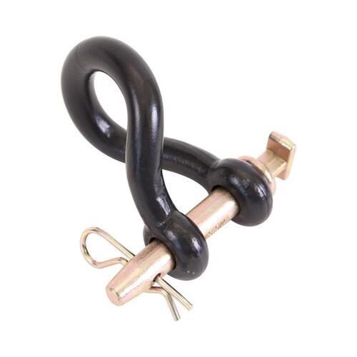 Koch 4004503/M8234 Twisted Clevis, 3/4 in, 12000 lb Working Load, 3-1/2 x 1-5/16 in L Usable, Powder-Coated Black