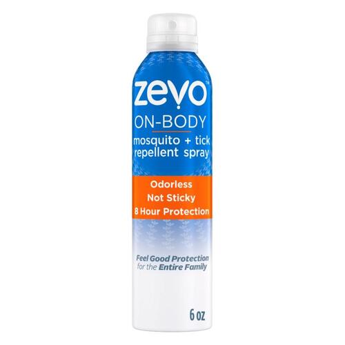 Zevo 17653 Insect Repellent On-Body Aerosol Spray Liquid For Mosquitoes/Ticks 6 oz