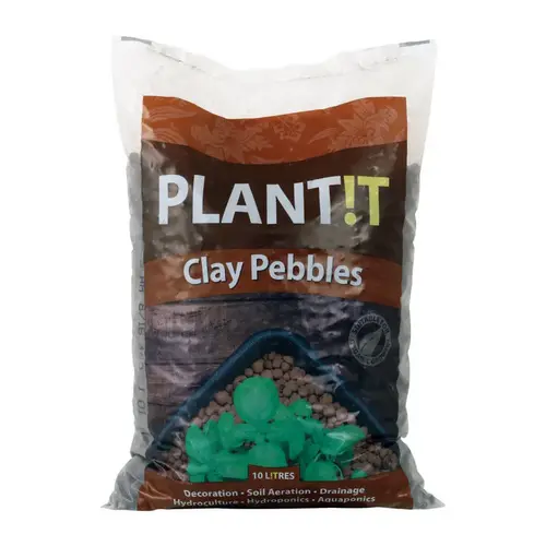 Horticultural Clay Pebbles, 10-Liter Bag Brown