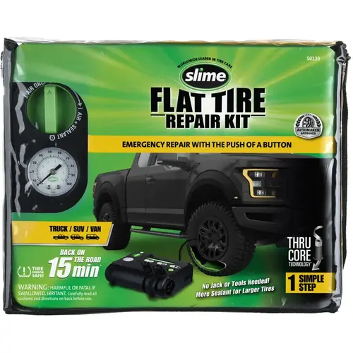 Slime 50139 Flat Tire Repair For Tubeless