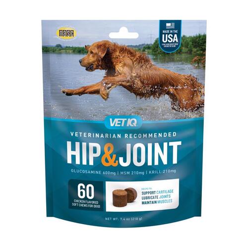 SERGEANT'S PET 00140 Hip and Joint Supplement Dog 60 ct
