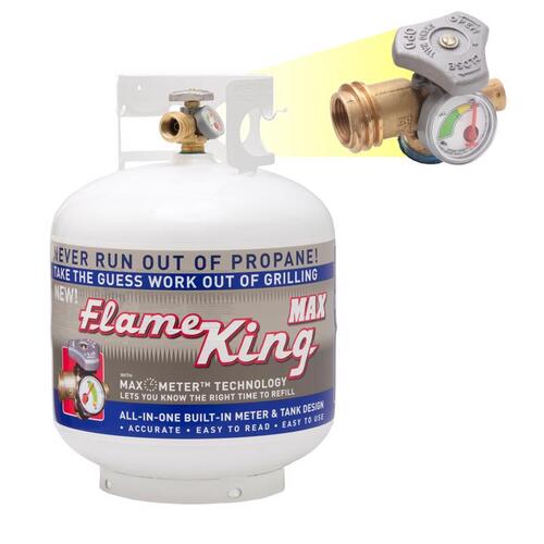 Flame King YSN230 20 lbs. Empty Propane Cylinder with Overflow Protection Device and Built-in Gauge