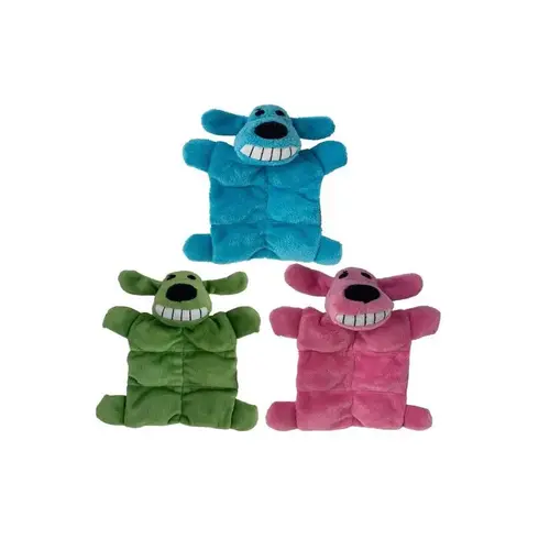 Squeakin Mat Dog Toy Assorted Loofa 6" Assorted