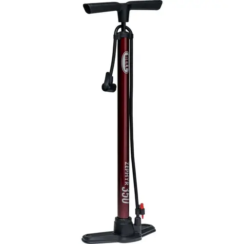 Zephyr 350 Schrader/Presta Valve 100 PSI Bicycle Floor Pump Maroon