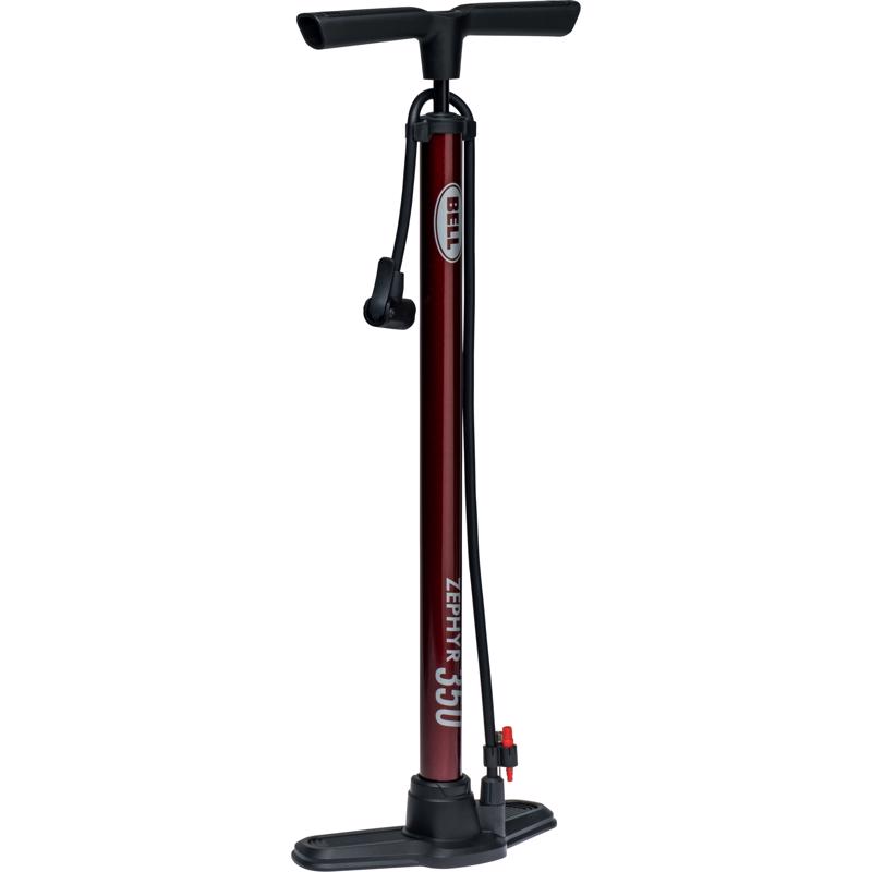 Bell Sports 7152766 Bicycle Floor Pump Zephyr 350 Steel Maroon Maroon