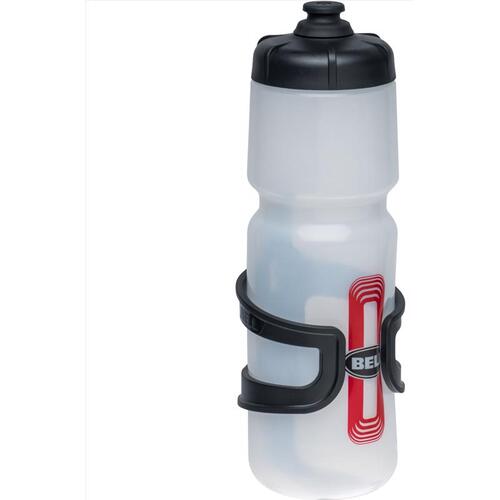 Water Bottle and Cage Quencher Plastic 26 oz Clear Black Clear Black