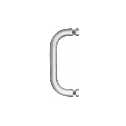 Brushed Satin Chrome 6" Single-Sided Solid 3/4" Diameter Pull Handle Without Metal Washers