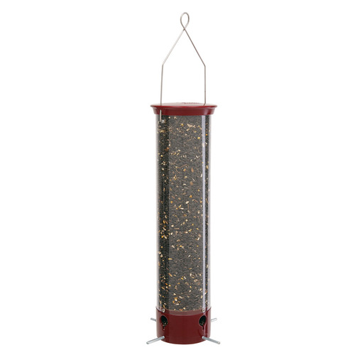 Droll Yankees YCPD-90-XCP2 Bird Feeder Dipper Wild Bird 5 lb Polycarbonate Tube 4 ports Red - pack of 2