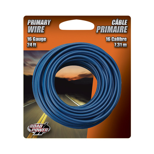 Primary Wire 24 ft. Stranded 16 Ga. Blue Blue