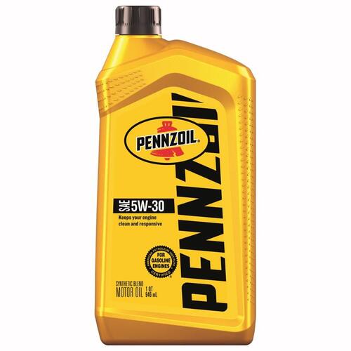 PENNZOIL 550035091 Motor Oil 5W-30 Synthetic Blend 1 qt Amber